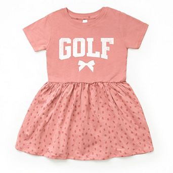 Golf Arched Bow - Toddler Girl's Graphic Dress