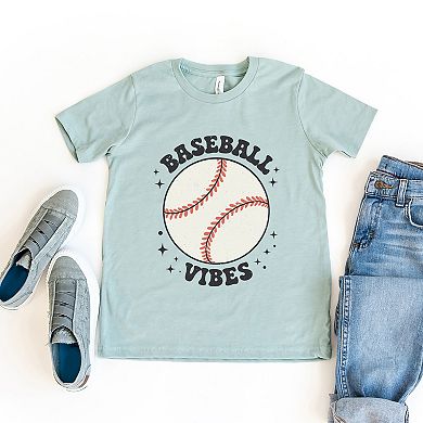 Vintage Baseball Vibes - Youth Short Sleeve Graphic T-Shirt