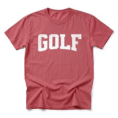 Golf Arched Varsity - Men's Garment Dyed Graphic T-Shirt