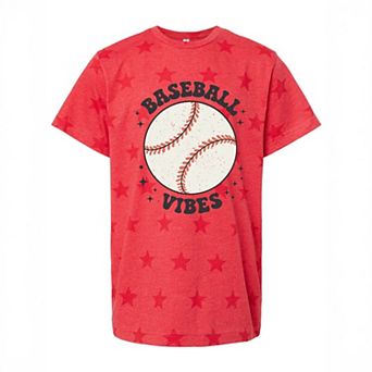 Vintage Baseball Vibes - Youth Short Sleeve Star Tee