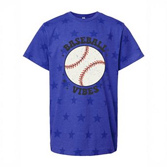 Vintage Baseball Vibes - Youth Short Sleeve Star Tee