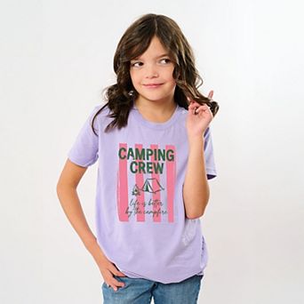 Camping Crew Stripes - Youth Short Sleeve Graphic T-Shirt