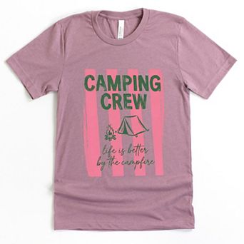 Camping Crew Stripes - Youth Short Sleeve Graphic T-Shirt