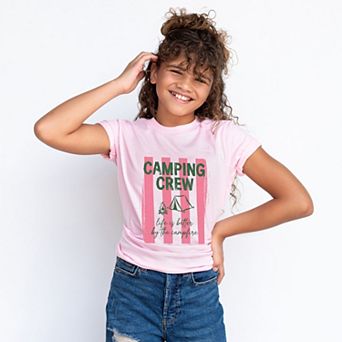 Camping Crew Stripes - Youth Short Sleeve Graphic T-Shirt