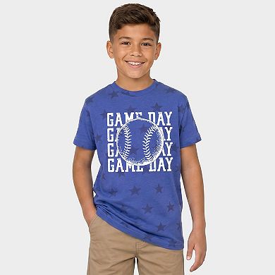 Distressed Game Day Baseball - Youth Short Sleeve Star Tee