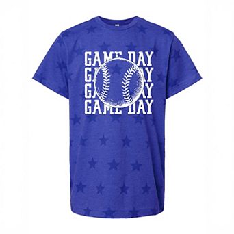 Distressed Game Day Baseball - Youth Short Sleeve Star Tee