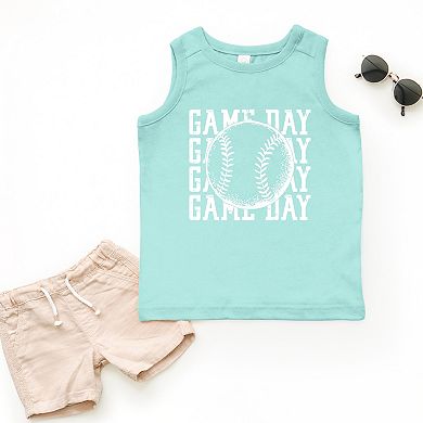 Distressed Game Day Baseball - Toddler Graphic Tank