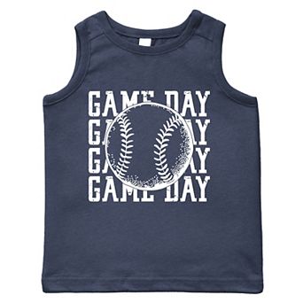 Distressed Game Day Baseball - Toddler Graphic Tank