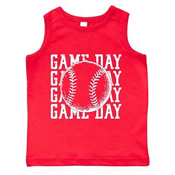 Distressed Game Day Baseball - Toddler Graphic Tank