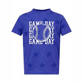Distressed Game Day Baseball - Toddler Short Sleeve Star Tee