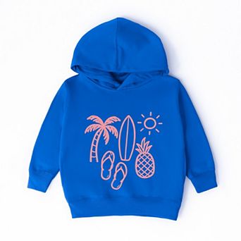 Beach Elements Outline - Toddler Hoodie