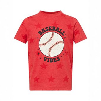 Vintage Baseball Vibes - Toddler Short Sleeve Star Tee