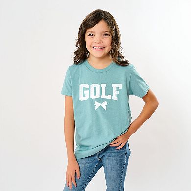Golf Arched Bow - Youth Short Sleeve Graphic T-Shirt