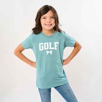 Golf Arched Bow - Youth Short Sleeve Graphic T-Shirt