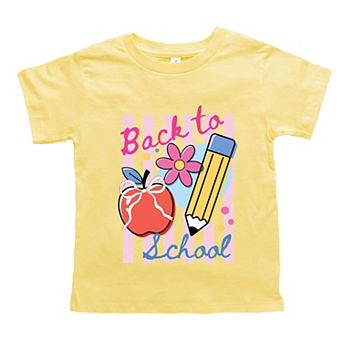 Back To School Stripes - Toddler Short Sleeve Graphic T-Shirt