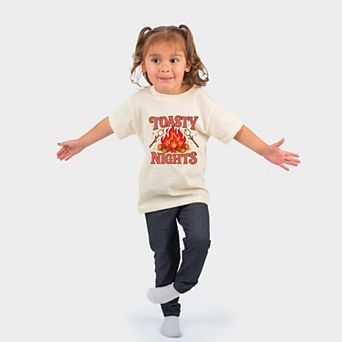 Toasty Nights Marshmallow - Toddler Short Sleeve Graphic T-Shirt