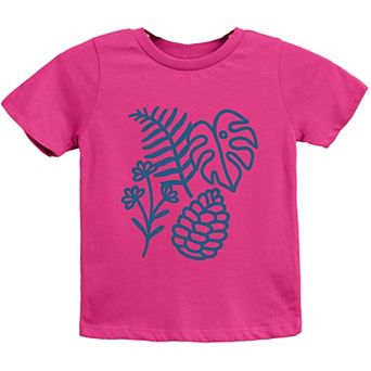 Blue Plants Outline - Youth Short Sleeve Graphic T-Shirt