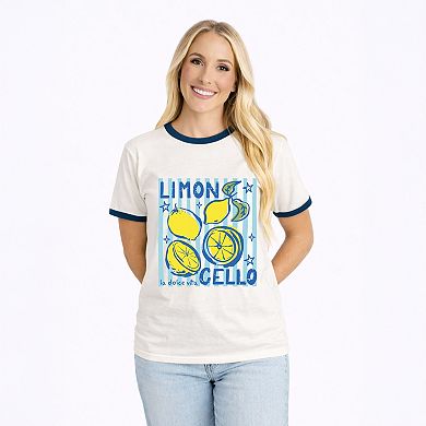 Limoncello Stripes - Women's Ringer Graphic T-Shirt