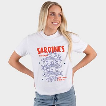 Sardines With Lemon and Olive Oil - Women's Garment Dyed Graphic T-Shirt