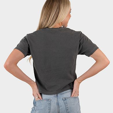 Dilly Dally Checkered - Women's Boxy Crop Top Graphic T-Shirt