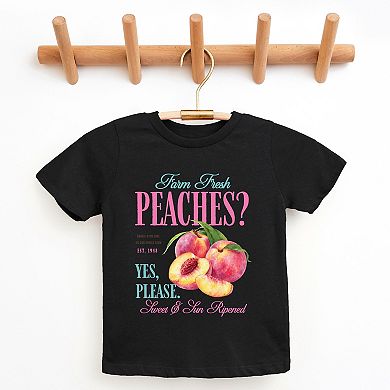 Farm Fresh Peaches - Youth Short Sleeve Graphic T-Shirt