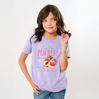 Farm Fresh Peaches - Youth Short Sleeve Graphic T-Shirt
