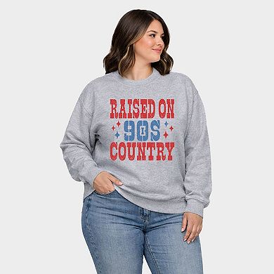 Raised On 90s Country Stars - Women's Plus Sized Graphic Sweatshirt