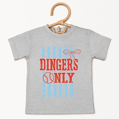 Dingers Only Stripes - Toddler Short Sleeve Graphic T-Shirt