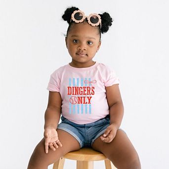 Dingers Only Stripes - Toddler Short Sleeve Graphic T-Shirt