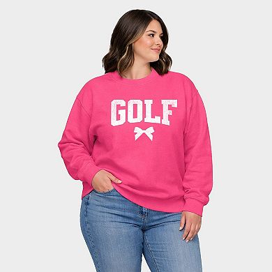 Golf Arched Bow - Women's Plus Sized Graphic Sweatshirt