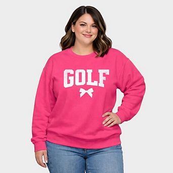 Golf Arched Bow - Women's Plus Sized Graphic Sweatshirt