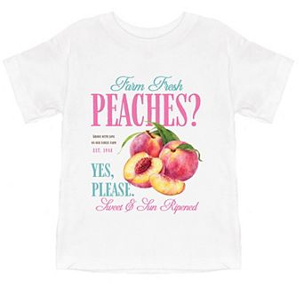 Farm Fresh Peaches - Toddler Short Sleeve Graphic T-Shirt