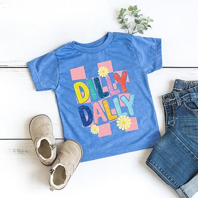 Dilly Dally Checkered - Toddler Short Sleeve Graphic T-Shirt