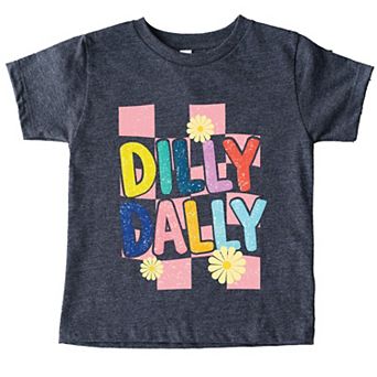 Dilly Dally Checkered - Toddler Short Sleeve Graphic T-Shirt