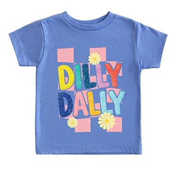Dilly Dally Checkered - Toddler Short Sleeve Graphic T-Shirt