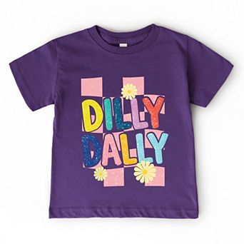 Dilly Dally Checkered - Toddler Short Sleeve Graphic T-Shirt