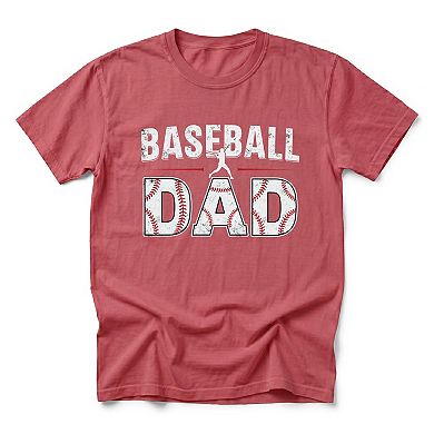 Baseball Dad Bold - Men's Garment Dyed Graphic T-Shirt