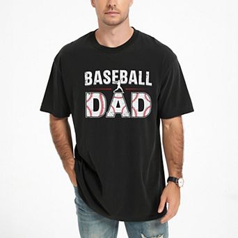 Baseball Dad Bold - Men's Garment Dyed Graphic T-Shirt