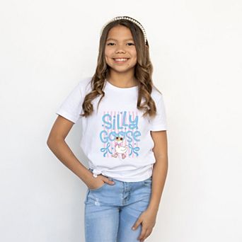 Silly Goose Stripes - Youth Short Sleeve Graphic T-Shirt