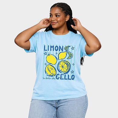 Limoncello Stripes - Women's Plus Sized Garment Dyed Graphic T-Shirt