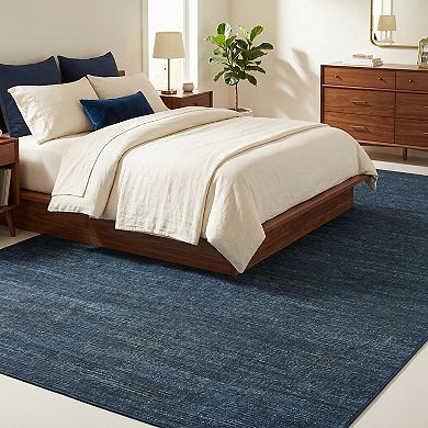 Fashionwu Modern Solid Texture Rug Soft Thin Carpet Home Decor Washable Non Slip Mat for Living Room