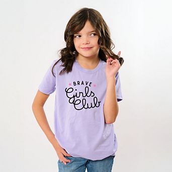 Brave Girls Club Cursive - Youth Short Sleeve Graphic T-Shirt
