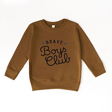 Brave Boys Club Cursive - Toddler Graphic Sweatshirt
