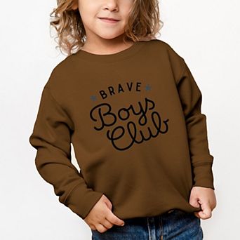 Brave Boys Club Cursive - Toddler Graphic Sweatshirt