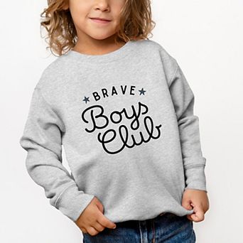 Brave Boys Club Cursive - Toddler Graphic Sweatshirt