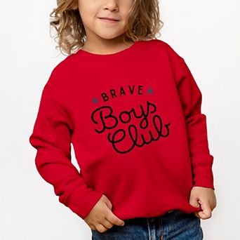 Brave Boys Club Cursive - Toddler Graphic Sweatshirt