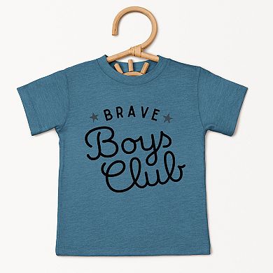 Brave Boys Club Cursive - Toddler Short Sleeve Graphic T-Shirt