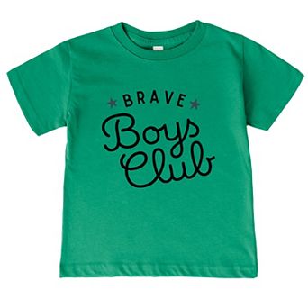 Brave Boys Club Cursive - Toddler Short Sleeve Graphic T-Shirt