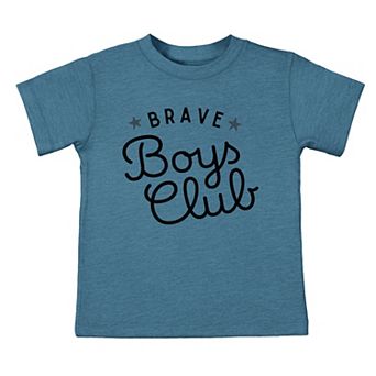 Brave Boys Club Cursive - Toddler Short Sleeve Graphic T-Shirt