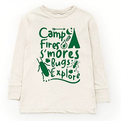 Camp Fire S'mores - Youth Long Sleeve Graphic T-Shirt